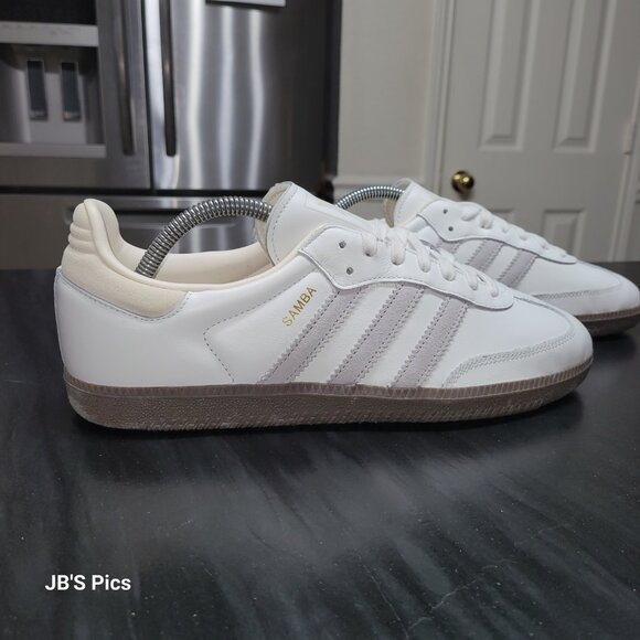 Adidas Samba Men’s Size 10 Originals OG White Grey Cream Gum Sneakers IH4880 - Picture 14 of 16